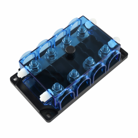 4-Way MEGA Fuse Holder with Protective Cover ??“ Supports 4 x MEGA Fuses