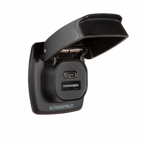 Scanstrut SC-USB-F4 Flip Pro Plus Fast Charging USB-A and USB-C Socket ??“ 12V/24V Marine & RV Waterproof Fast Charger