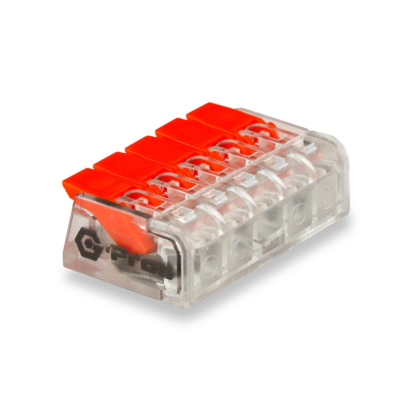 CLEARANCE - G-Pros 4mm lever connectors, 32A, 400V, clear shell, with test port