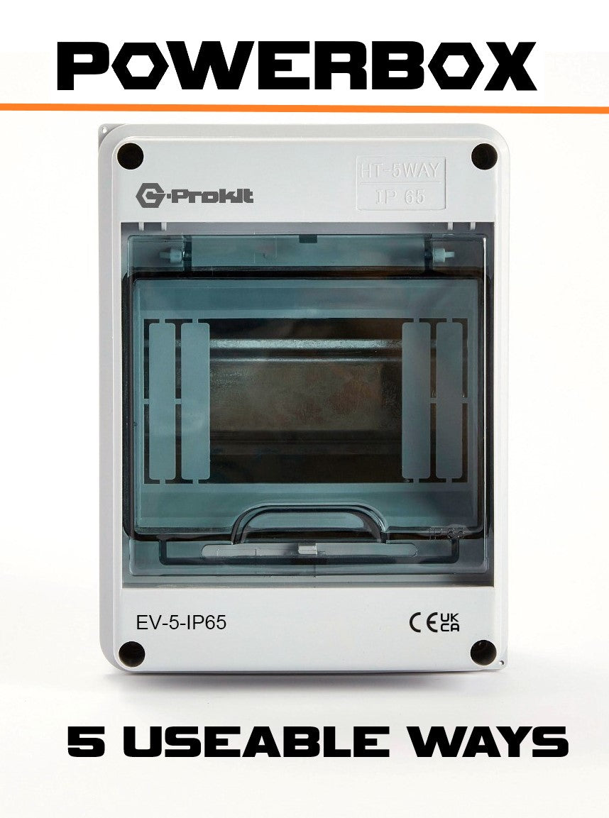 PLASTIC IP65 ENCLOSURE 5 USEABLE WAYS