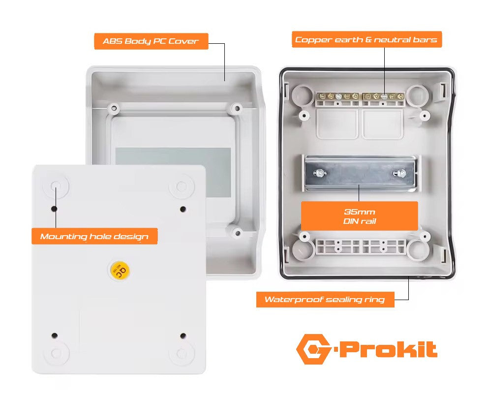 PLASTIC IP65 ENCLOSURE 12 USEABLE WAYS