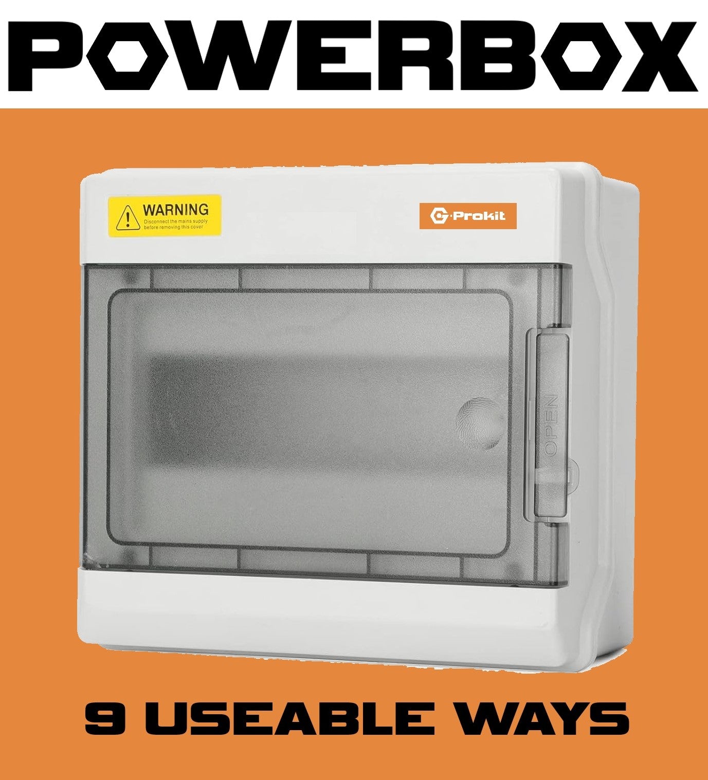 PLASTIC IP65 ENCLOSURE 9 USEABLE WAYS