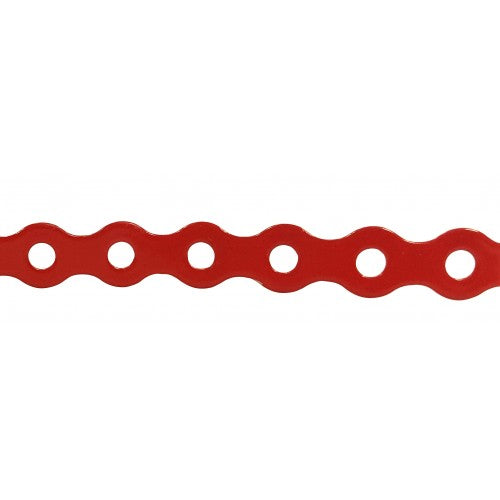 All Round Banding 17mm x 5mm hole x 0.8 x 10m roll Black/Galv/Red coated LSZH
