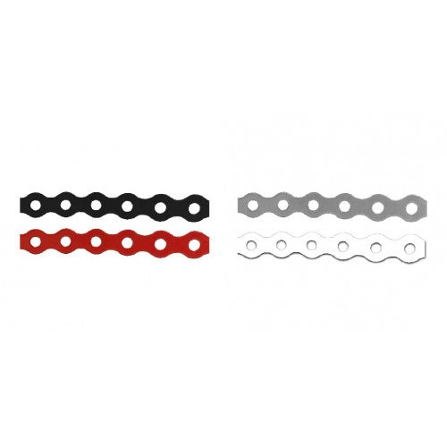All Round Banding 17mm x 5mm hole x 0.8 x 10m roll Black/Galv/Red coated LSZH