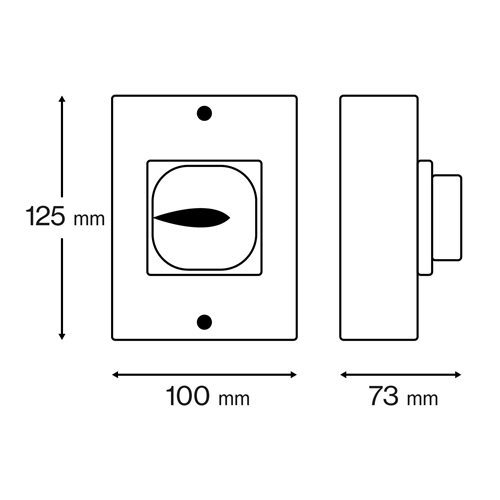 CED Axiom IP65 Rotary Isolator 25A 4-Pole 11KW