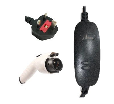 Type 1 EV Portable Charger | UK 13 3 pin plug | 5, 7,10 ,12 & 15 Metres