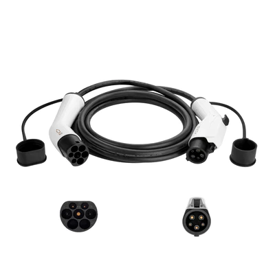 Type 1 EV Charging Cable | 16amp 3.6kW | Green or Black | 5 metres | Single Phase
