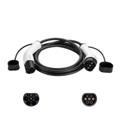 Type 2 Fast Charging EV Cables | 32 amp 22kW | Three Phase | Green or Black | 1.8, 3, 5, 7.5, 10 & 15 metres