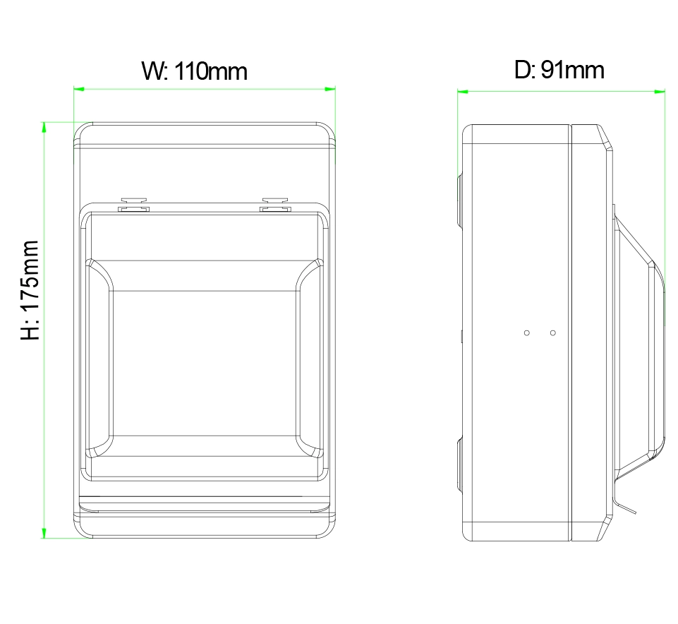 WCED 4-way metal IP40 A-Type Bi-Directional RCBO and Surge Protection Unit for Electric Vehicle Charging