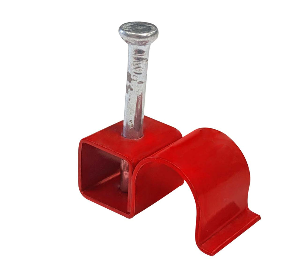 ROUND METAL CABLE CLIPS 8.75MM - BLACK/RED/WHITE