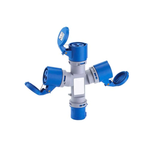 2 X MALE 3 FEMALE 240V-32A BLUE 5 (3P+N+E)