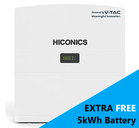 HICONICS 3.6KW HYBRID INVERTER SINGLE PHASE ALL IN ONE WITH WIFI MODULE AND BATTERY 5kWh