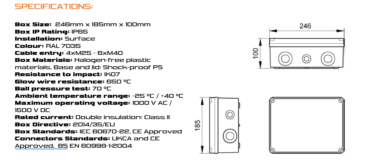 G-ProBox Plus IP65 Consumer Unit Relocation Lever Junction Box