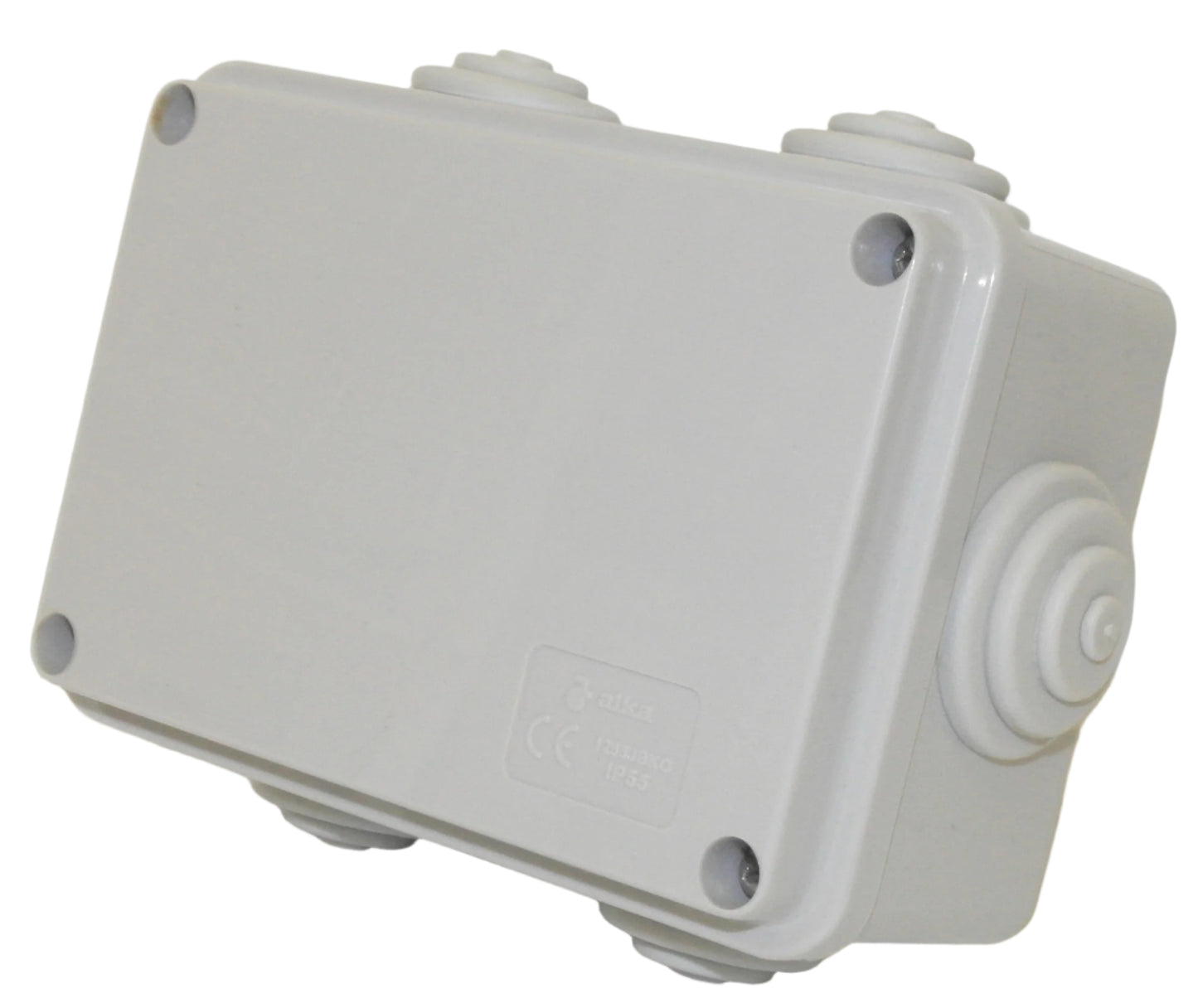 Pack of 10 - 190mm X 140mm X 70mm Grey Rectangular Junction box with knockouts IP55
