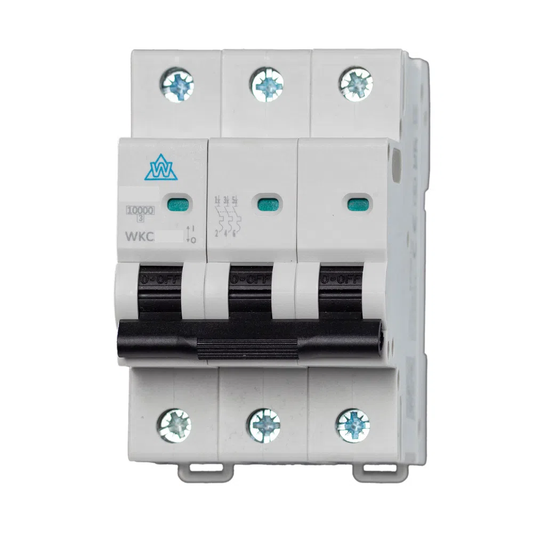 WCED 3-pole 10kA MCB 6-63A B/C/D Curve - WKC