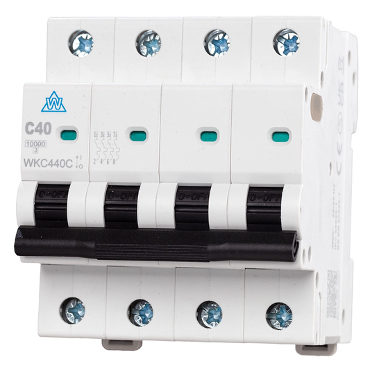 WCED 4-pole 10kA MCB 6-63A B/C/D Curve - WKC