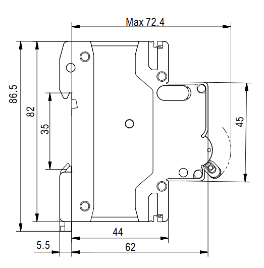 WCED 3-pole 10kA MCB 6-63A B/C/D Curve - WKC