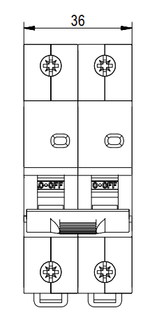 WCED 2-pole 10kA MCB 6-63A B/C/D Curve - WKC