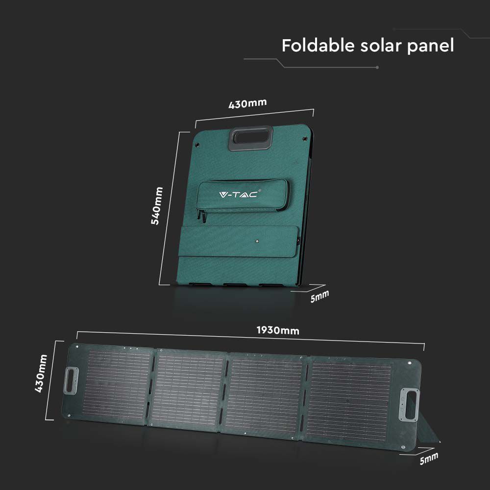 VT-10120 120W FOLDABLE SOLAR PANEL FOR PORTABLE POWER STATION