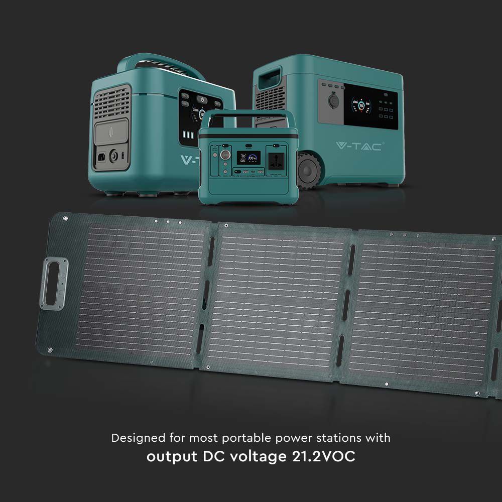 VT-10120 120W FOLDABLE SOLAR PANEL FOR PORTABLE POWER STATION