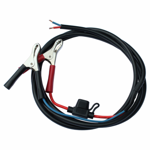 2m 2.5mm?? dual core battery cable with crocodile clips and 5A fuse