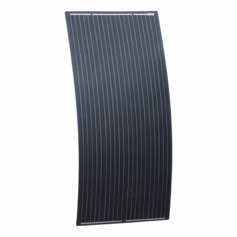 200W black semi-flexible fibreglass solar panel with durable ETFE coating