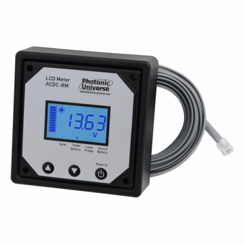 Remote LCD meter for mains chargers, DC-DC chargers, or solar charge c ...