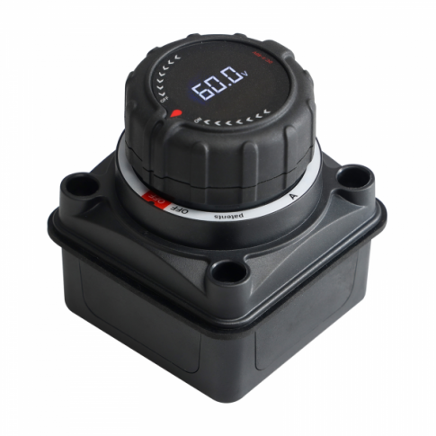 250A 12V/24V/48V battery isolator switch with a voltmeter