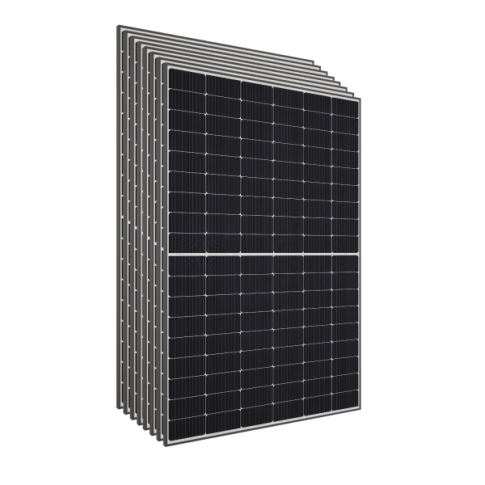 Pallet of 36 x 410W Sharp NU-JC410B Black Frame Monocrystalline Solar panels with high-efficiency PERC cells