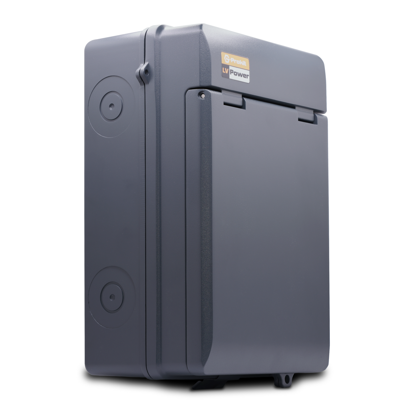 EV POWERBOX IP65 Metal, Black - 5 module IP65 Metal EV Enclosure with A Type Bi-Directional 40A B Curve RCBO and SPD