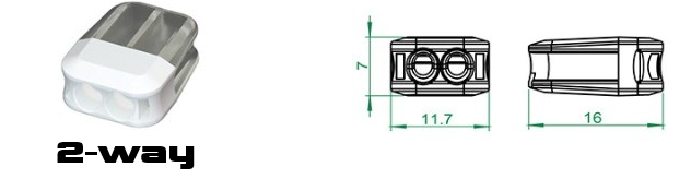 CLEARANCE - MICROS - mini push-in connectors 24A, 450V, For 0.5-2.5mm² Conductors
