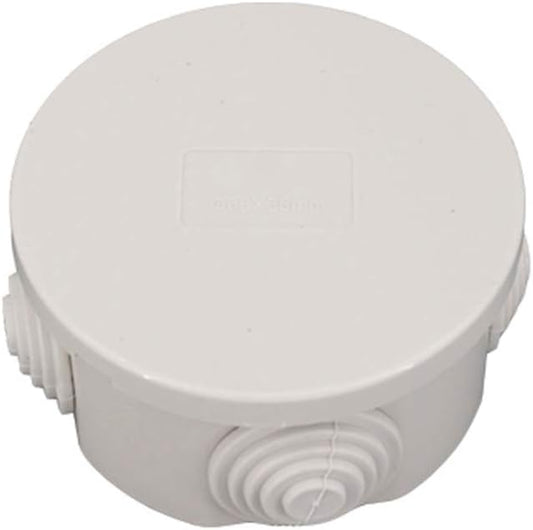 63mm X 35mm Round Junction box IP44 with 4 knockouts