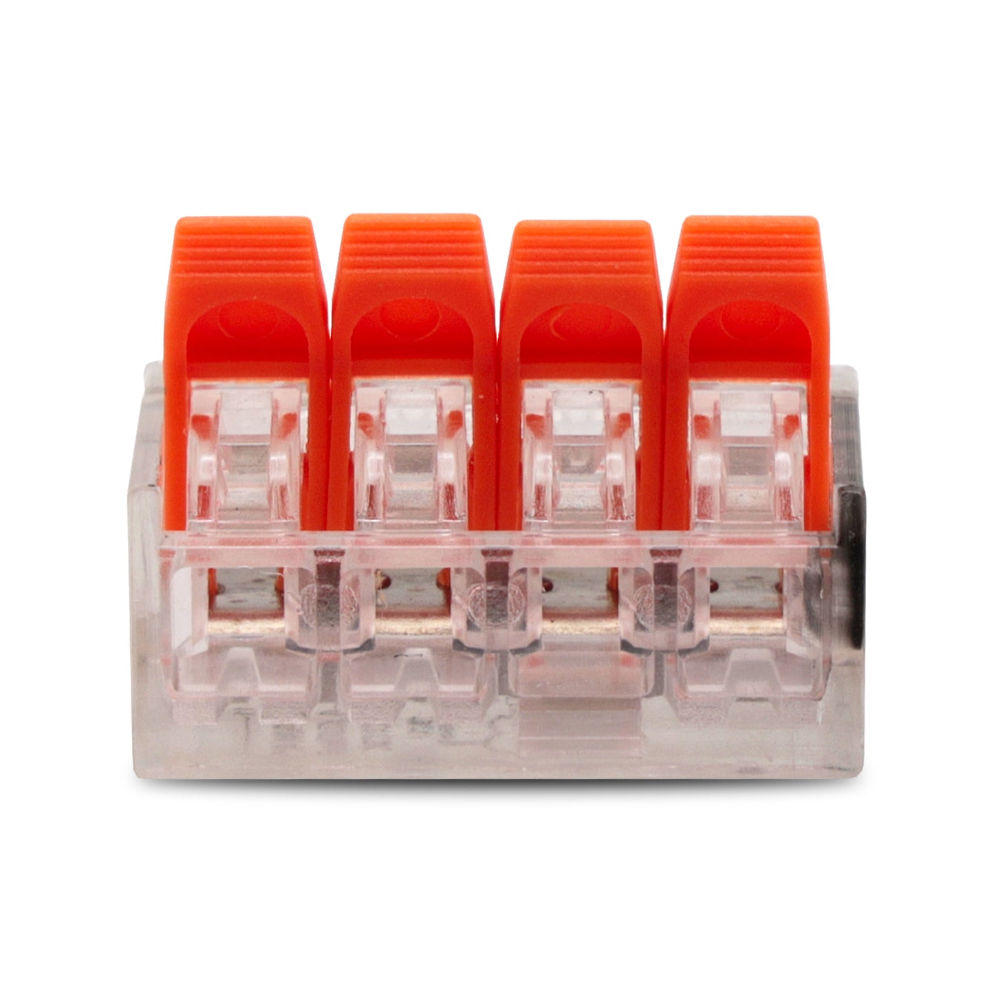 CLEARANCE - G-Pros 4mm lever connectors, 32A, 400V, clear shell, with test port