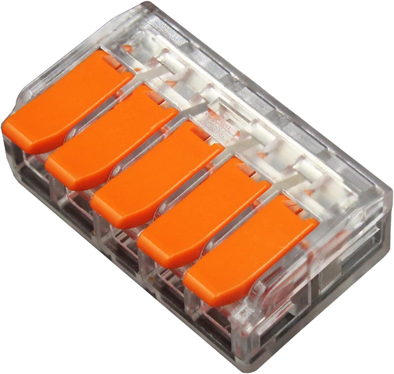 CLEARANCE - G-Pros 6mm lever connectors, 40A, 450 V, clear shell, with test port