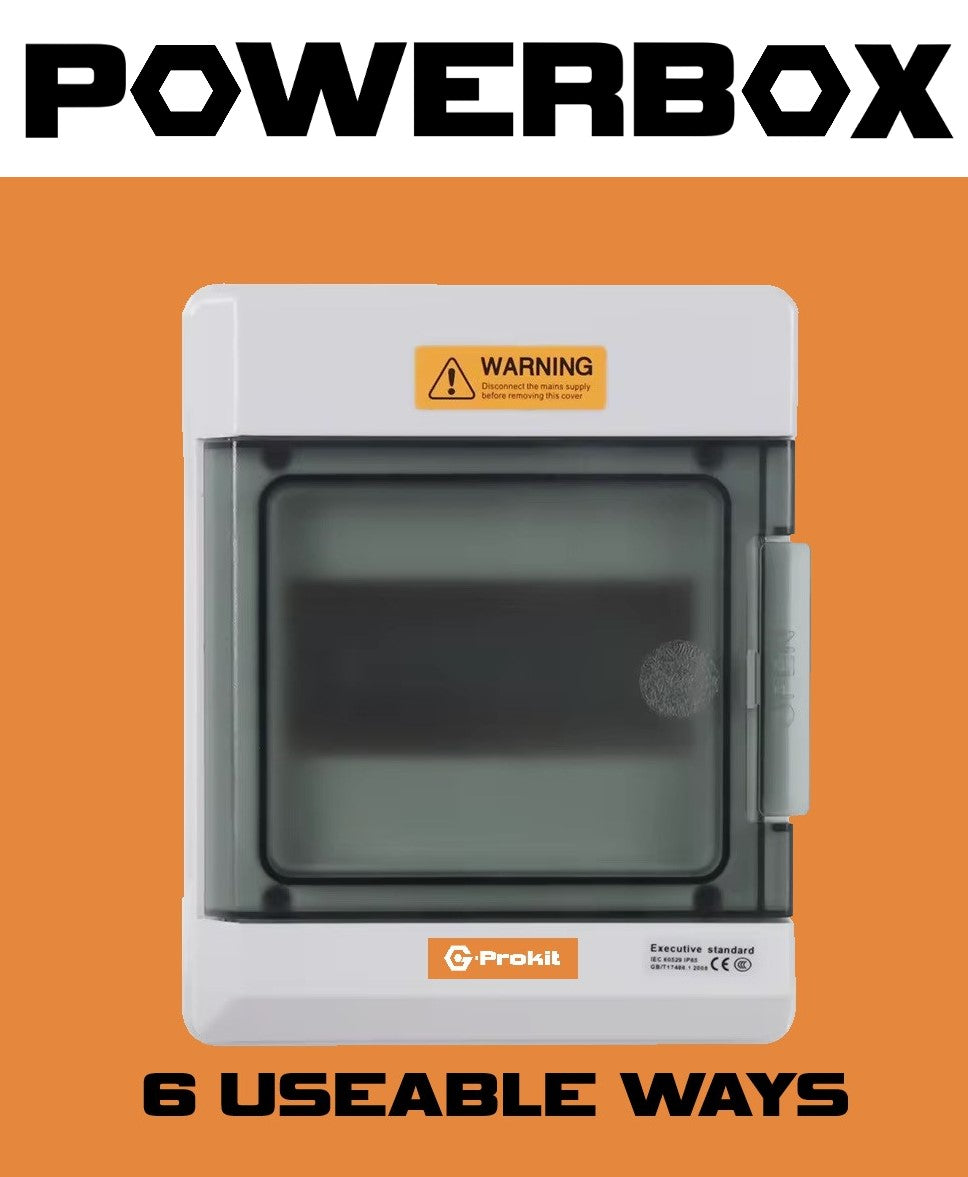 *CLEARANCE* - PLASTIC IP65 ENCLOSURE 6 USEABLE WAYS
