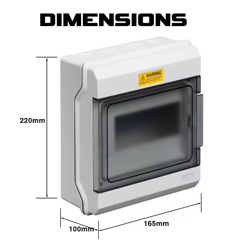 *CLEARANCE* - PLASTIC IP65 ENCLOSURE 6 USEABLE WAYS