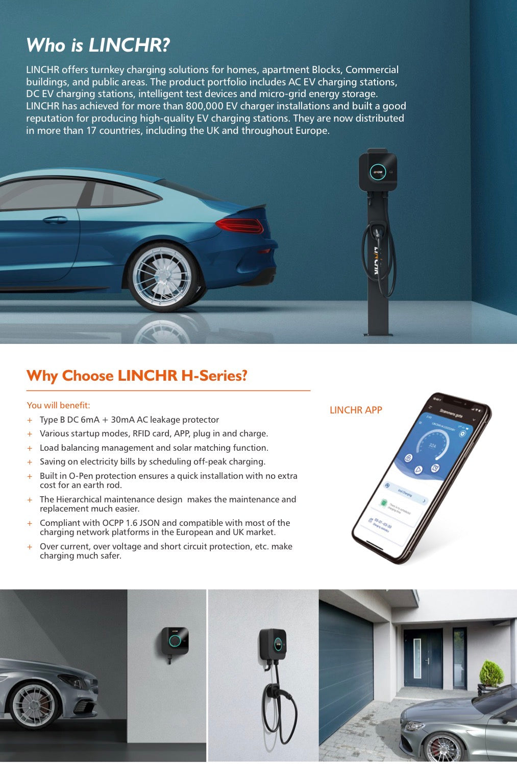 LINCHR 22kw SOCKETED EV CHARGER