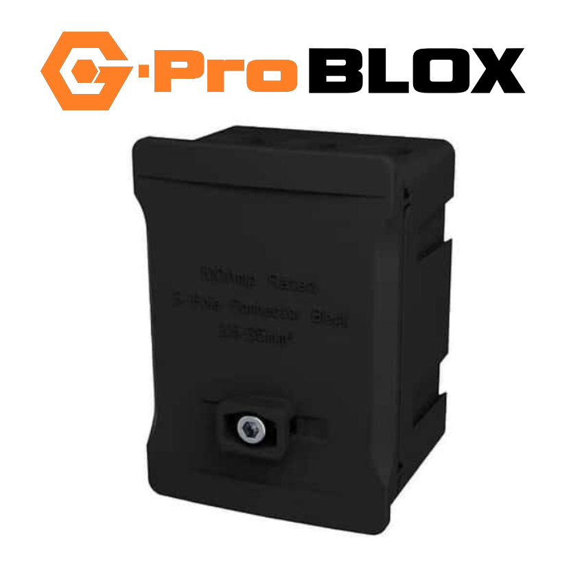 G-Pro Blox 5-Way 100A lockable single pole terminal block