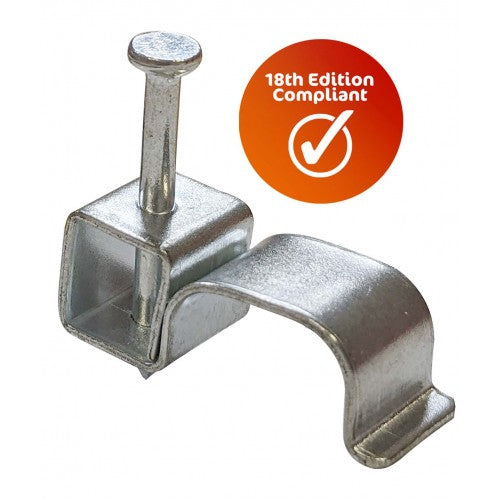 1.0 - 1.5mm Metal Cable Clip (100 per pack)