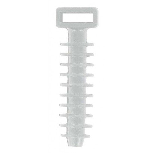 Cable tie wall fixing without use of screws or plugs , Black/Natural - 100 per pack