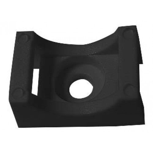 Cradle type cable tie holder, Black/Natural with 5mm fixing hole - 100 per pack