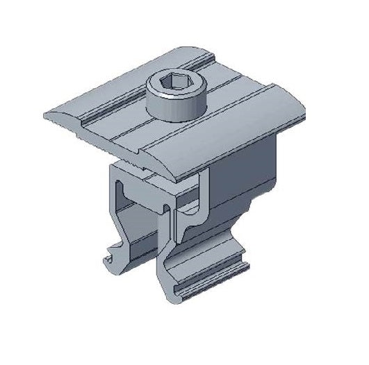 V-TAC 35-46mm Aluminium Universal Clamp Anodised Silver