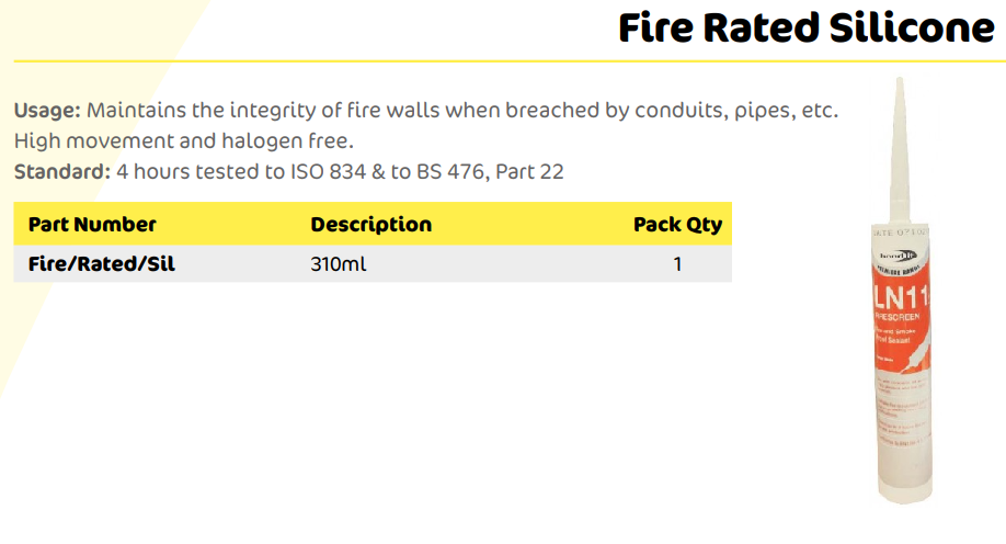 Fire Rated Silicone 310ml