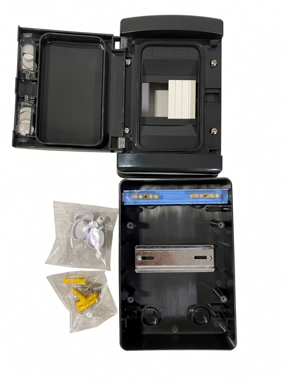 PLASTIC BLACK IP65 ENCLOSURE - 4 USEABLE WAYS
