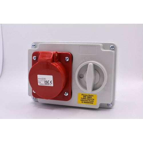 Interlocking Switch - 415V - 16A - RED - 4PIN (3PIN +E)