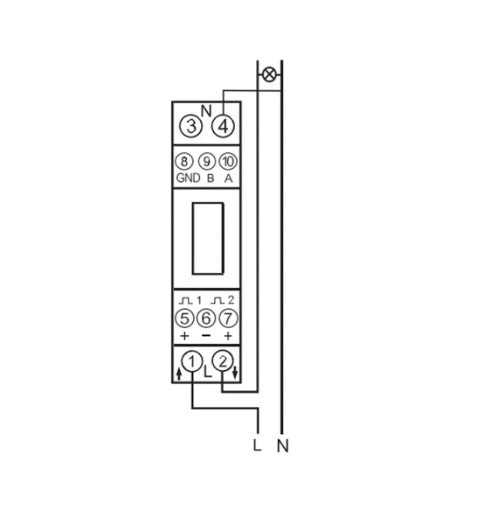 Eastron SDM120-MODBUS-MID RS485 Modbus Single Phase, Electric Energy Meter - Pulse Output 1 1000imp/kWh Electricity Meter - 1U Din Rail-Mounted kWh Meter 45A