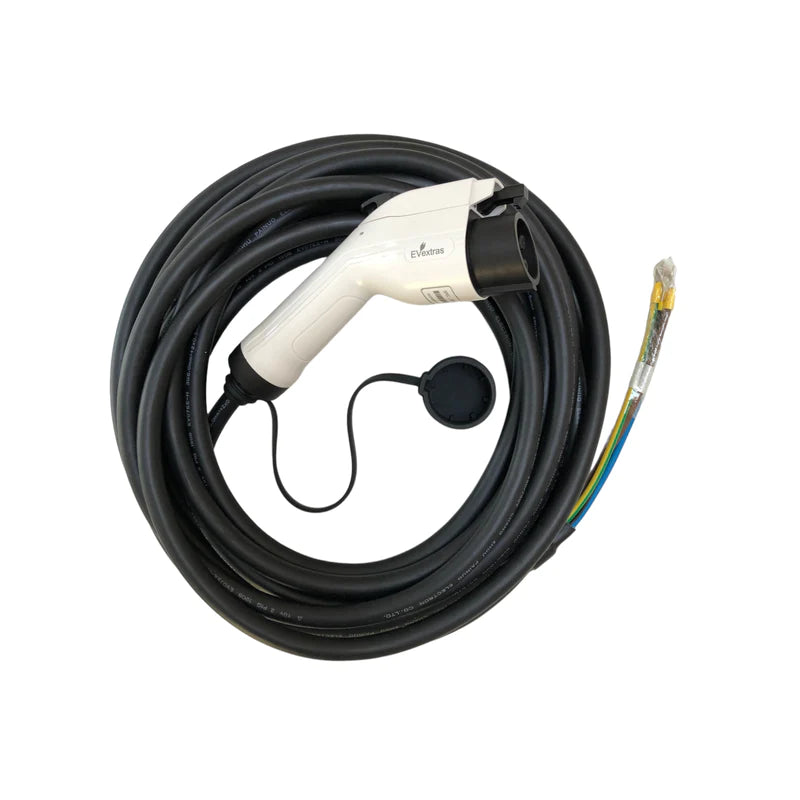 Type 1 Tethered EV Cable | 32 amp | Green or Black | 5, 10 or 15 metres | Single Phase