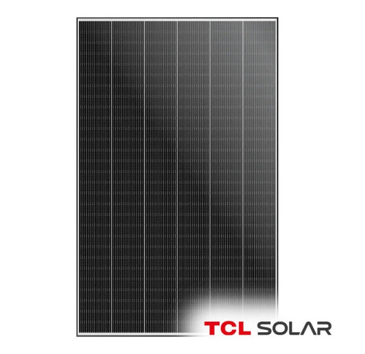TCL Solar 470W Bifacial Dual Glass, Black Frame, Shingled-Cell Design