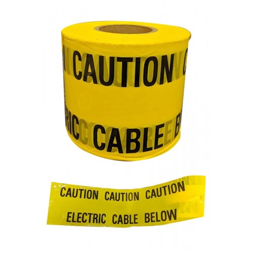 WARNING TAPE 150MM X 365MTR CABLE BELOW/CAUTION ELECTRIC