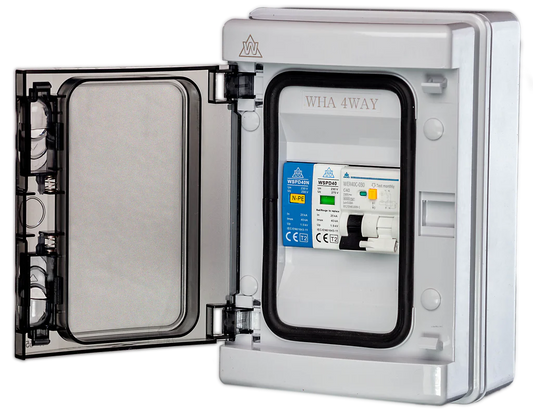 IP65 WEATHERPROOF A TYPE RCBO EV PROTECTION UNIT PLUS SURGE PROTECTION